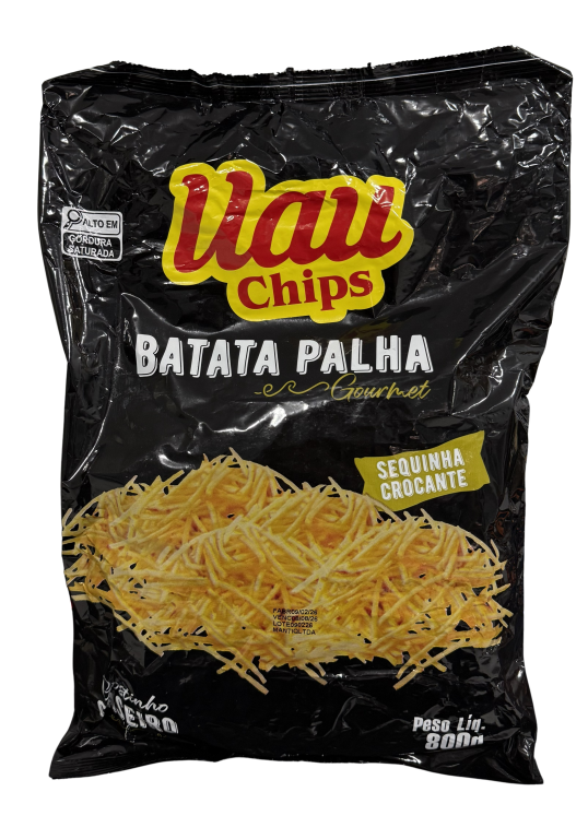 BATATA PALHA GOURMET 800G UAU CHIPS FD C/16