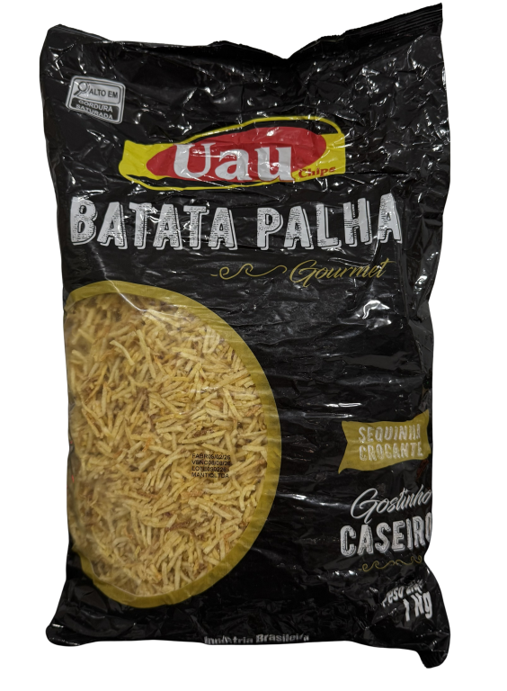 BATATA PALHA GOURMET 1KG UAU CHIPS FD C/15