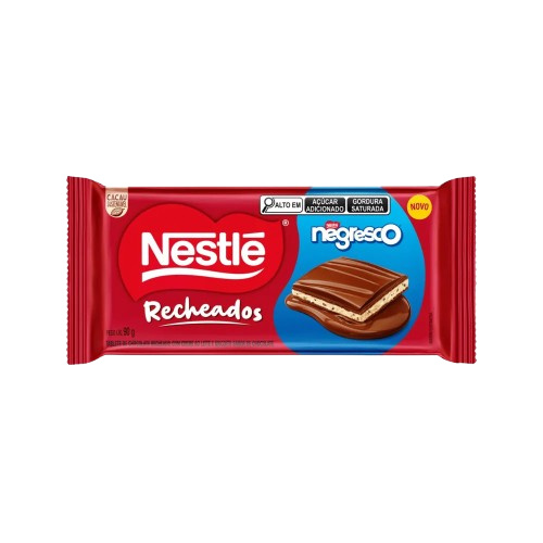 CHOCOLATE BARRA NEGRESCO RECHEADOS 14X90G NESTLE Cx C/4