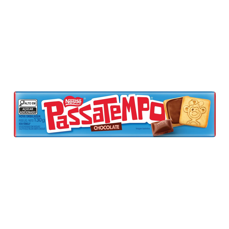 BISC. RECHEADO PASSATEMPO CHOCOLATE 130G NESTLE CX C/70UN