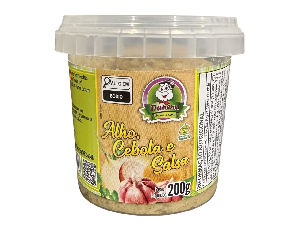 ALHO CEBOLA E SALSA EM PASTA 200G DANENA CX C/24