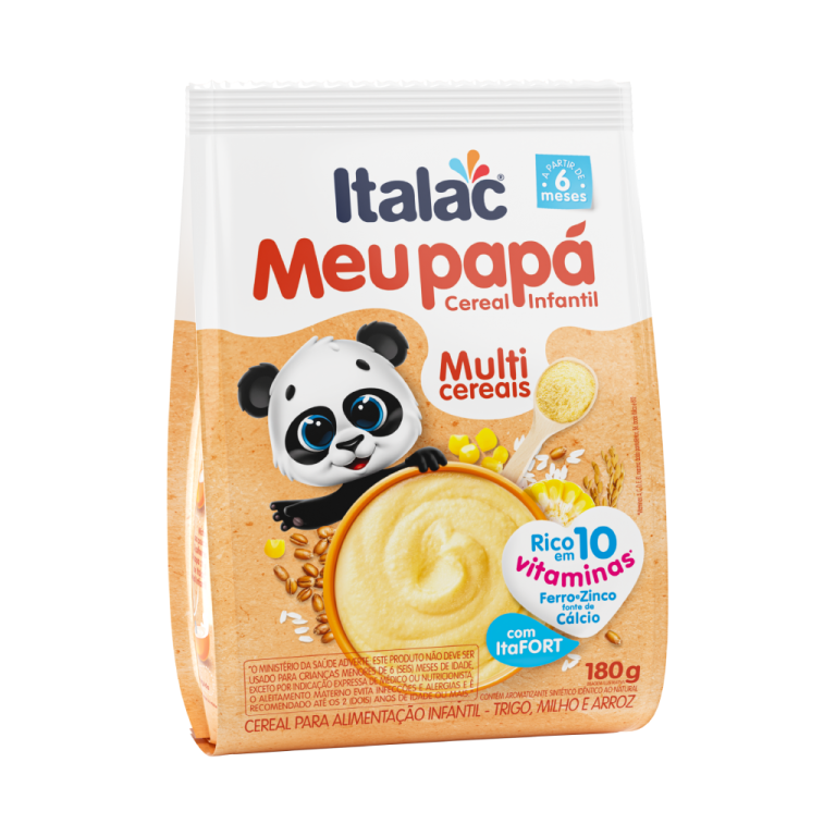 CEREAL  P/ ALIMENTAÇÃO MULTICEREAIS INFANTIL MEU PAPA 180G ITALAC CX C/12