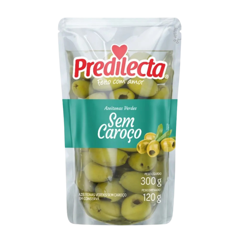 AZEITONA VERDE SEM CAROÇO 120G PREDILECTA CX C/24