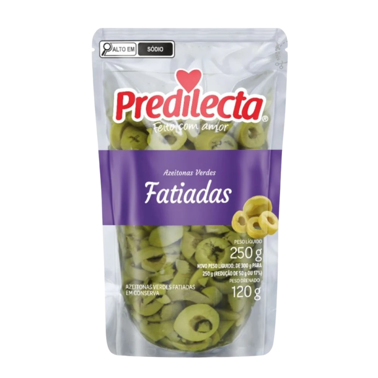 AZEITONA VERDE FATIADA 120G PREDILECTA CX C/24