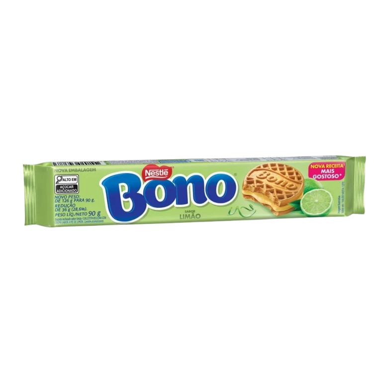 BISC. RECHEADO BONO LIMAO 90G NESTLE CX C/66UN