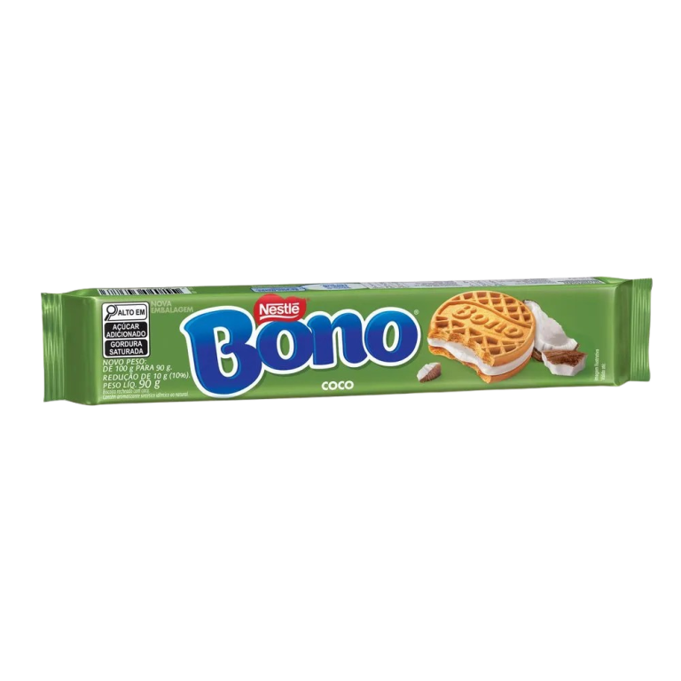 BISC. RECHEADO BONO COCO 90G NESTLE CX C/66UN