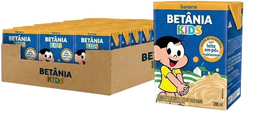 BEB LACTEA BANANA HORA DA MERENDA AROMATIZADA BETANIA CX C/ 27X200ML
