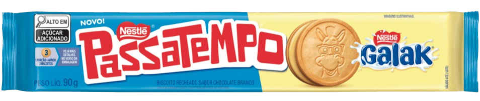 BISC. PASSATEMPO RECHEADO GALAK 90G NESTLE CX C/66UN