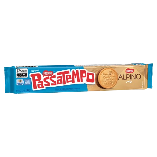 BISC. PASSATEMPO RECHEADO ALPINO 90G NESTLE CX C/66UN