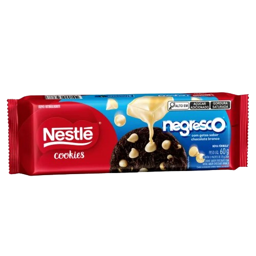 COOKIE CHOC. GOTAS BAUNILHA NEGRESCO 60G NESTLE CX C/52