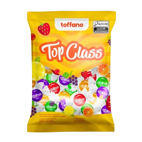 BALA TOP CLASS SORTIDO 600G TOFFANO CX C/20