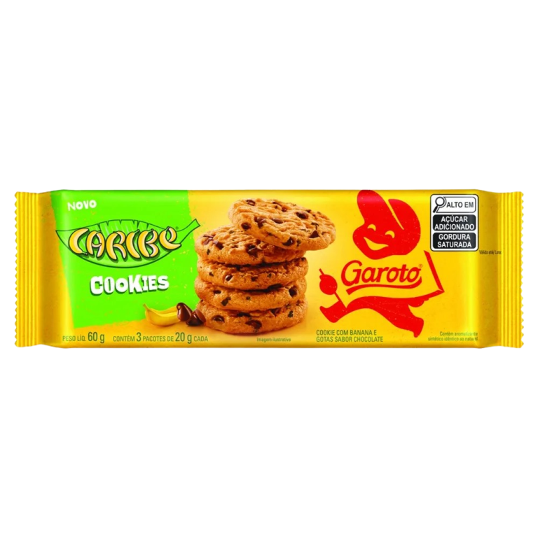 COOKIE CARIBE GOTAS CHOCOLATE 60G GAROTO CX C/52 NESTLE