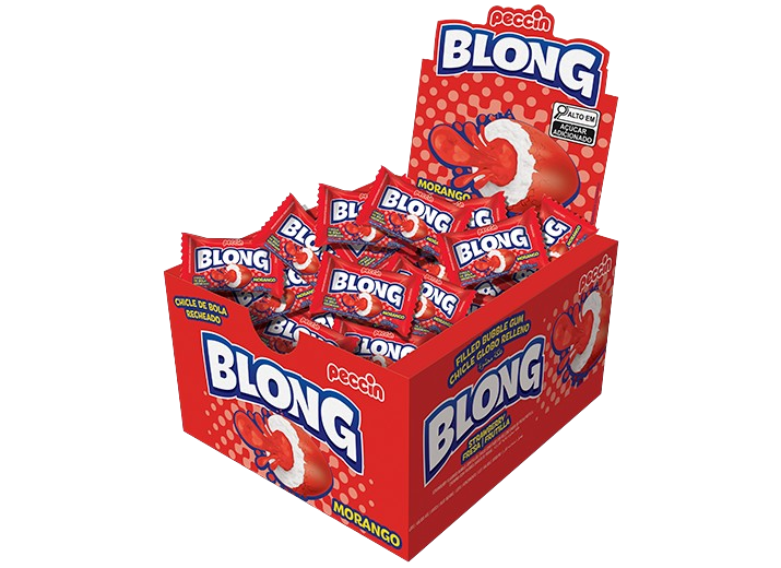 CHICLE BLONG MORANGO 200G DP C/40UN PECCIN