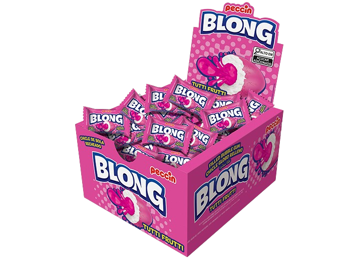 CHICLE BLONG TUTTI-FRUTTI 200G DP C/40UN PECCIN
