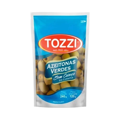 AZEITONA VERDE S/ CAROÇO 120G TOZZI CX C/24