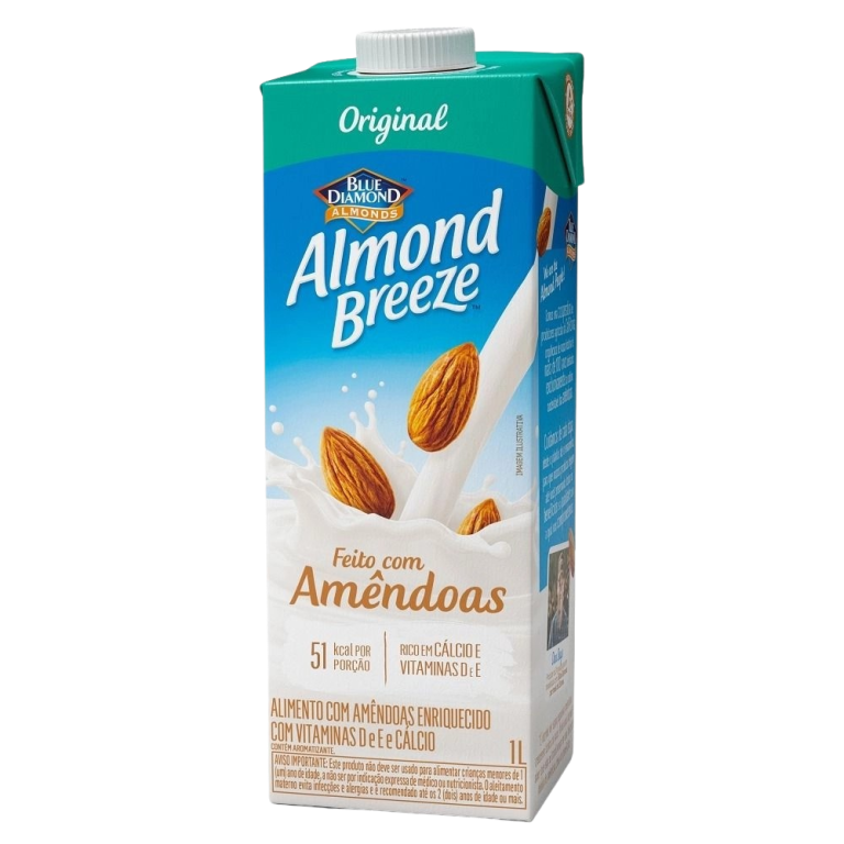 BEBIDA DE AMENDOAS 1L ZERO LACTOSE ALMOND BREEZE CX C/12
