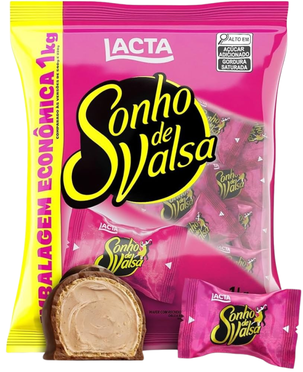 CHOCOLATE SONHO DE VALSA 1KG C/50UN LACTA CX C/10