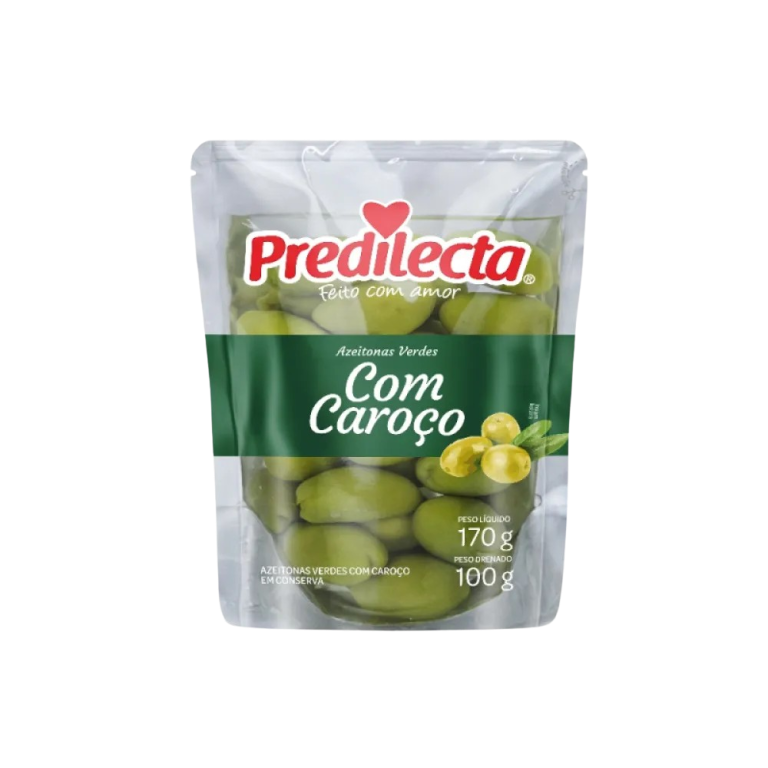 AZEITONA VERDE C/CAROÇO 100G PREDILECTA CX C/24
