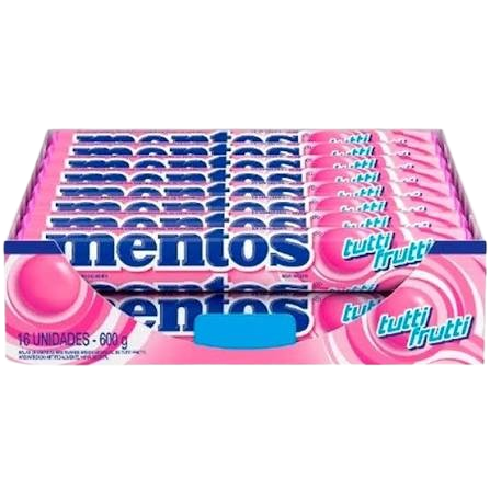 BALA MAST. STICK TUTTI-FRUTTI DP C/16UNx37,5G MENTOS CX C/12