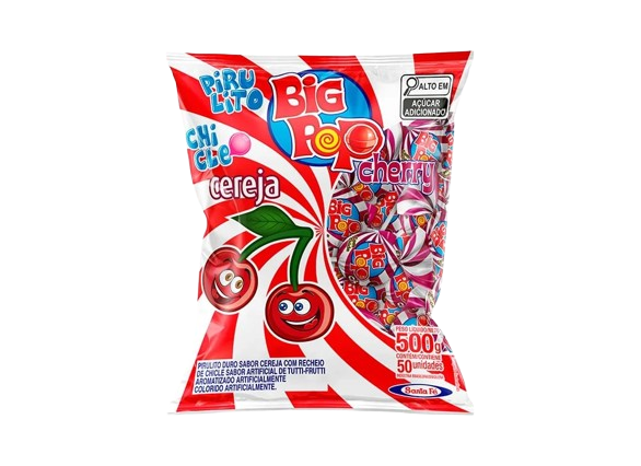 PIRULITO POP CEREJA  500G PCT C/50 SANTA FÉ CX C/30