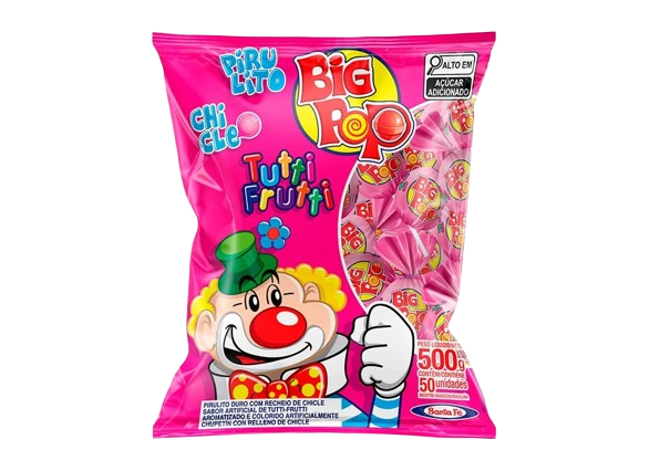 PIRULITO POP TUTTI FRUTTI 500G PCT C/50 SANTA FÉ CX C/30