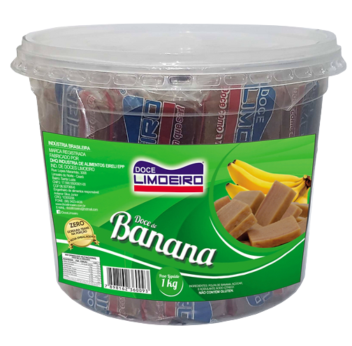 DOCE POTE TAB BANANA 900G C/60 LIMOEIRO Cx C/12