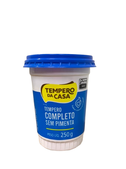 TEMPERO COMPLETO S/PIMENTA 250G TEMPERO DA CASA CX C/12
