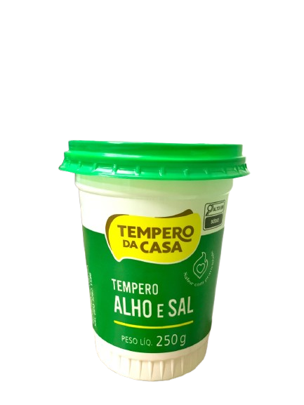 TEMPERO COMPLETO ALHO E SAL 250G TEMPERO DA CASA CX C/12
