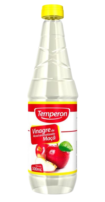 VINAGRE DE MAÇÃ 500ML TEMPERON CX C/12