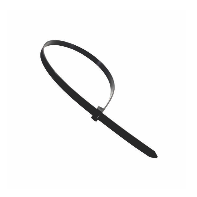 ABRACADEIRA PLASTICA PRETA (LACA GATO) 7,8 X 150 - PCT C/100 PCS