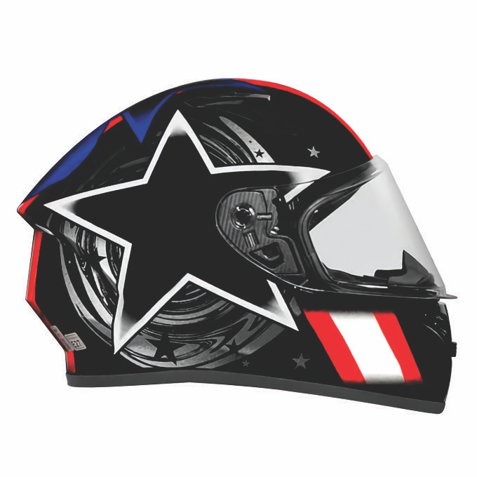 CAPACETE EBF X TROY FF 526 COSMIC TAM.56 PRETO/BRANCO