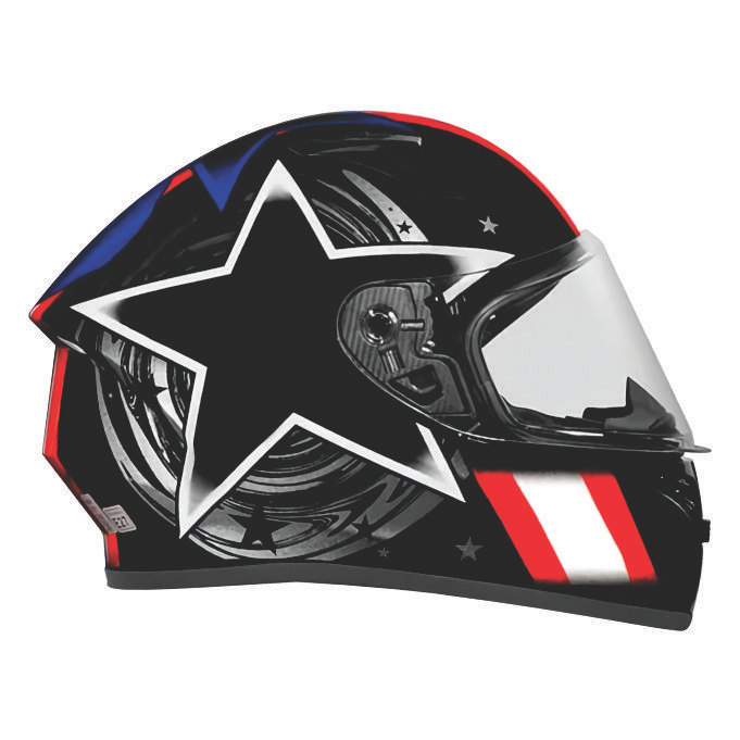 CAPACETE EBF X TROY FF 526 COSMIC TAM.58 PRETO/BRANCO
