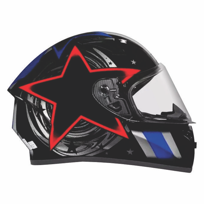 CAPACETE EBF X TROY FF 526 COSMIC TAM.58 PRETO/VERMELHO
