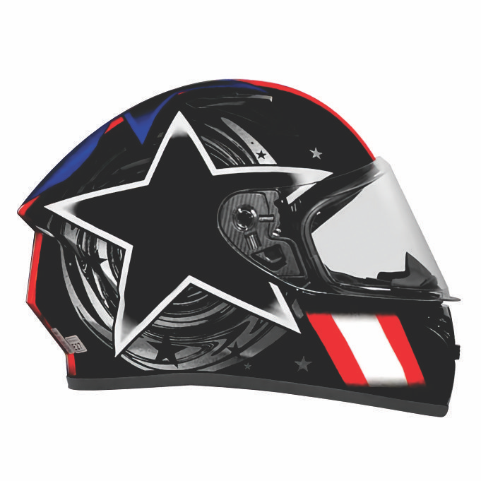 CAPACETE EBF X TROY FF 526 COSMIC TAM.60 PRETO/BRANCO