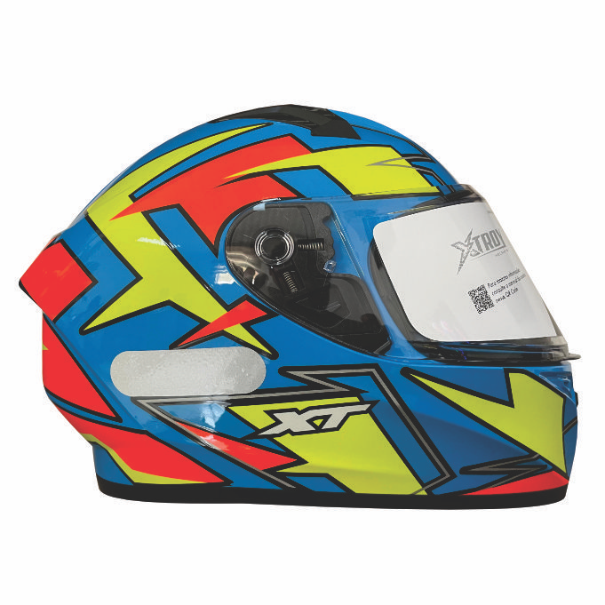 CAPACETE EBF X TROY FF 526 CRUSH TAM.58 AZUL/AMARELO
