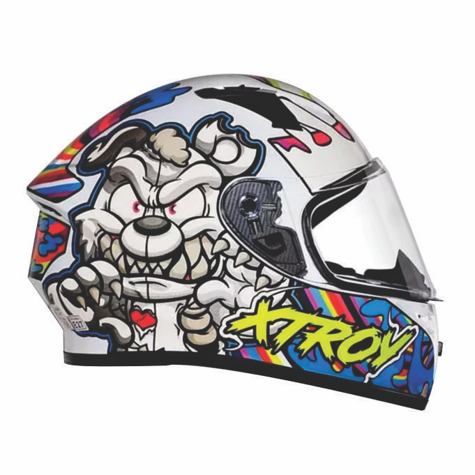 CAPACETE EBF X TROY FF 526 TED TAM.58 BRANCO/BRANCO