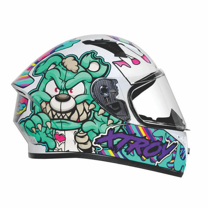 CAPACETE EBF X TROY FF 526 TED TAM.58 BRANCO/TIFANY