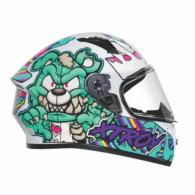CAPACETE EBF X TROY FF 526 TED TAM.60 BRANCO/TIFANY