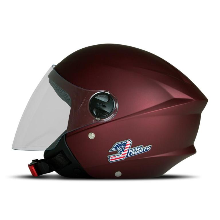 CAPACETE NEW LIBERTY THREE ELITE FOSCO TAM.58 (CANDY RED) CAP-708CAR