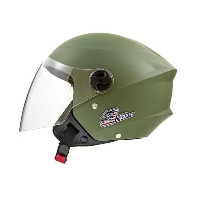 CAPACETE NEW LIBERTY THREE ELITE FOSCO TAM.58 (VINTAGE GREEN) CAP-708GR