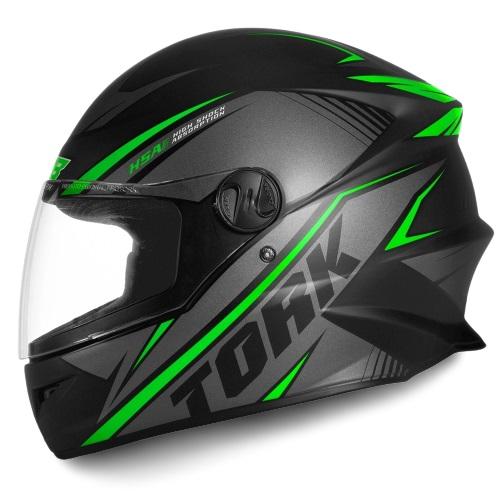 CAPACETE R8 PRO TORK FUNDO PRETO TAM.60 (VERDE) CAP-569CZVD