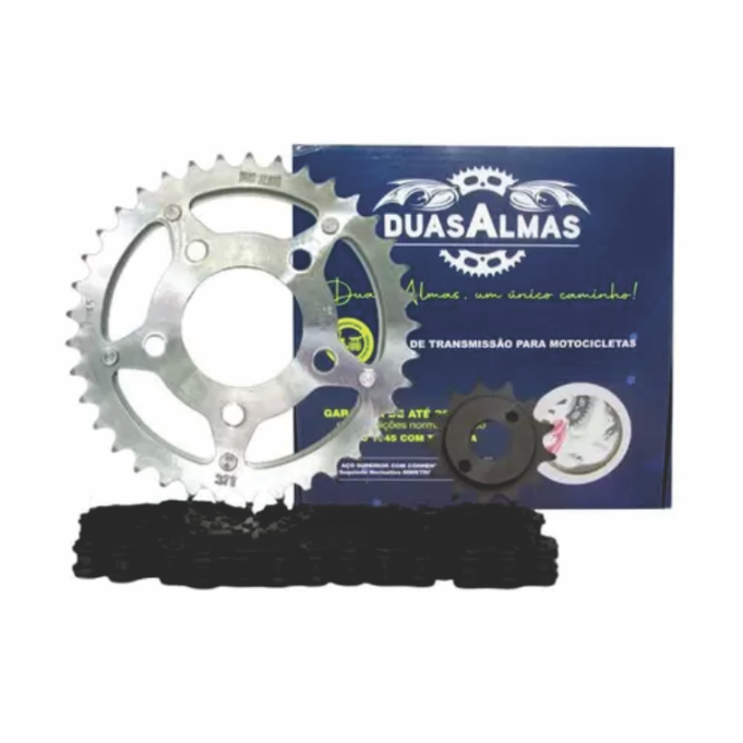 KIT TRANSMISSAO NXR BROS 150 03-05 (50D/17D-428H-130L) DUAS ALMAS
