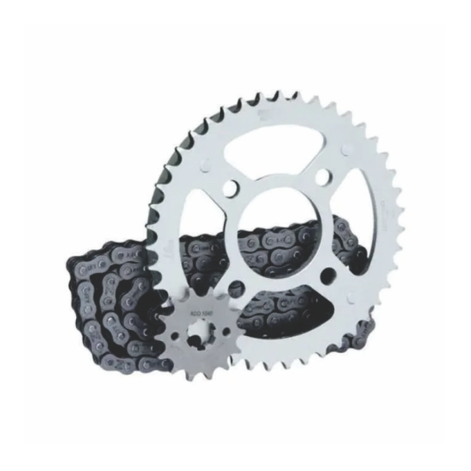 KIT TRANSMISSAO TITAN 150 SPORT C/RETENTOR (428H/118L-42D/15D) DUAS ALMAS