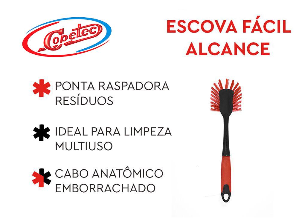 Escova Alcance fácil Vermelho/ Cinza