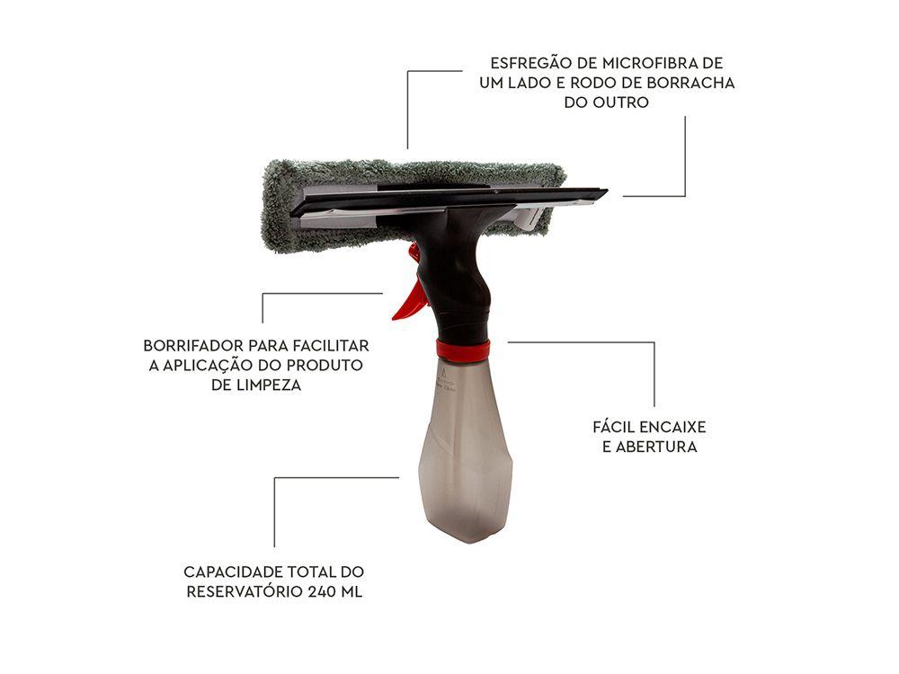 Limpa Vidros Spray 2 em 1 limpa e seca