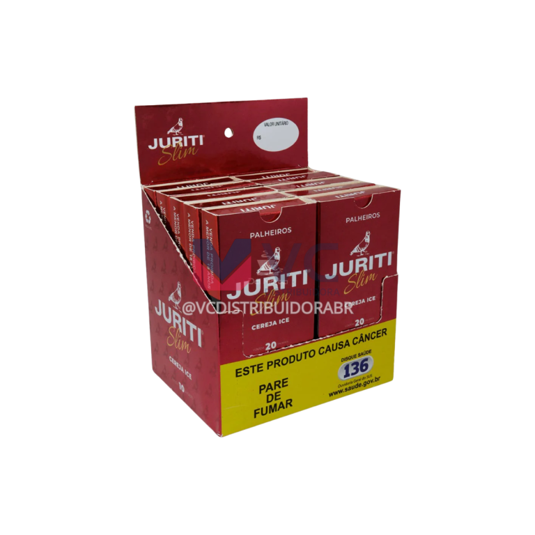 PALHEIRO JURITI SLIM CEREJA ICE DISPLAY/10 X20