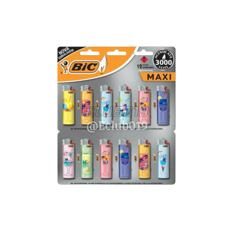 ISQUEIRO BIC DECOR TREND CARTELA C/12