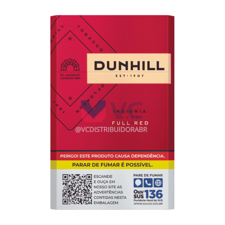 DUNHILL ON FULL RED INSIGNIA PCT/10 X 20 - BAT