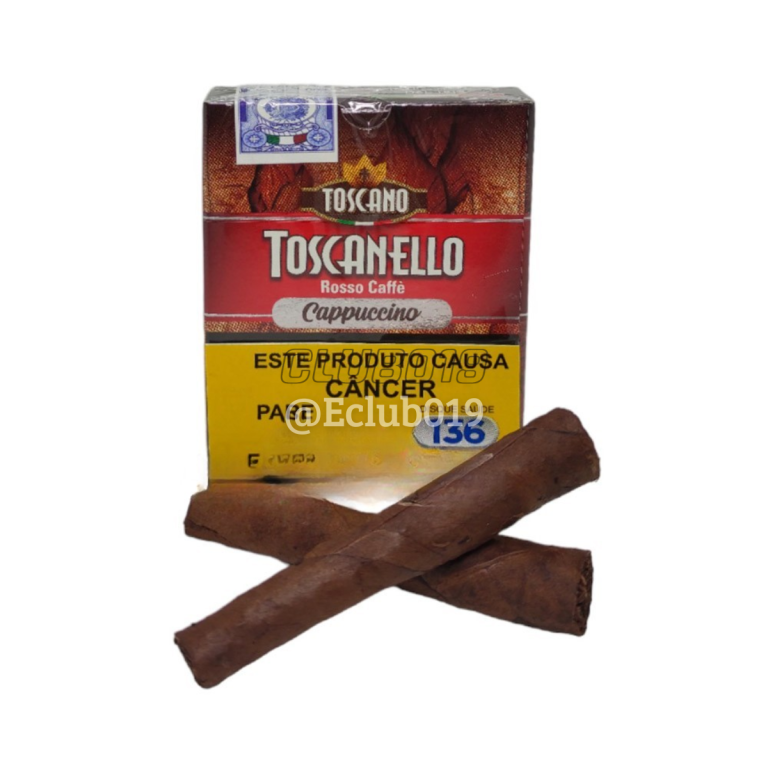 CHARUTO TOSCANO TOSCANELLO ROSSO CAFFÈ CAPPUCCINO ITALIANO PETACA C/5