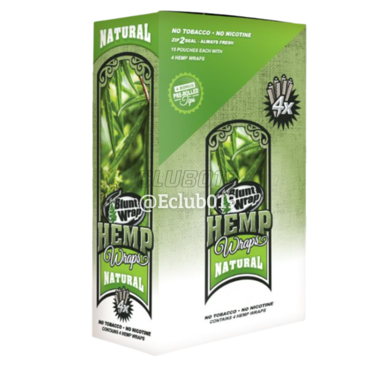 BLUNT WRAP HEMP NATURAL FOLHA VEGETAL 15X4